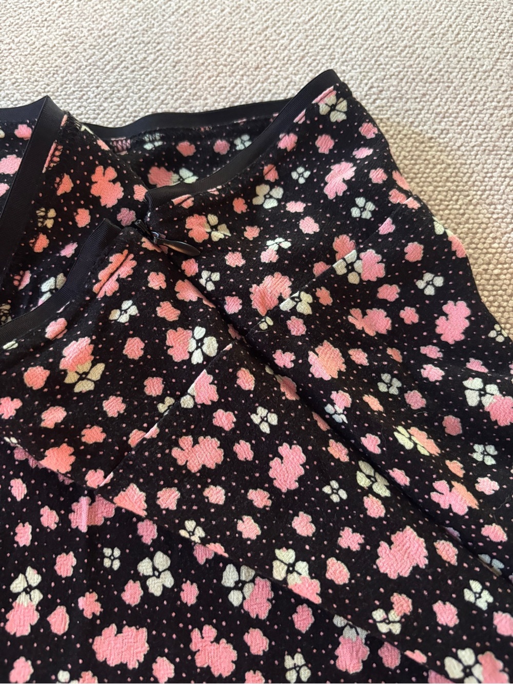 Free People Floral Mini IRL Skirt in Black Size 12 - Picture 2 of 5